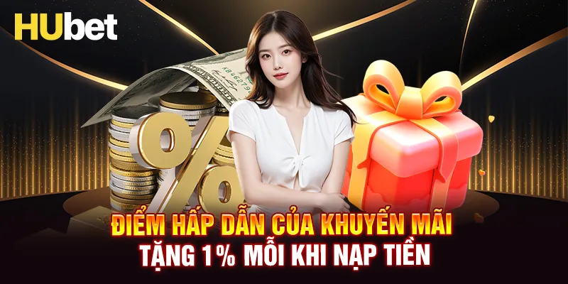 Sức hấp dẫn của ưu đãi tặng 1% mỗi khi nạp tiền